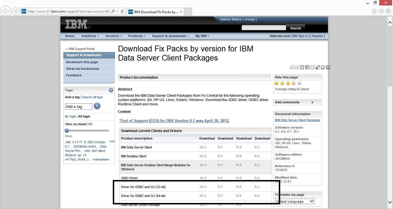 Ibm Db2 Odbc Driver For Windows 7 64 Bit