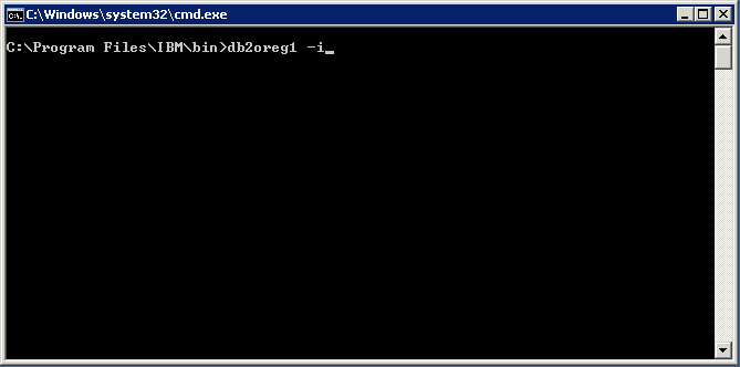 Go to the folder c:program filesIBMin and type db2oreg1 –setup ...